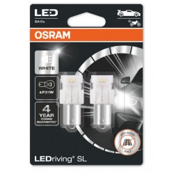 Диодна крушка (LED крушка) 12V, P21W, BA15s, блистер 2 бр. Osram